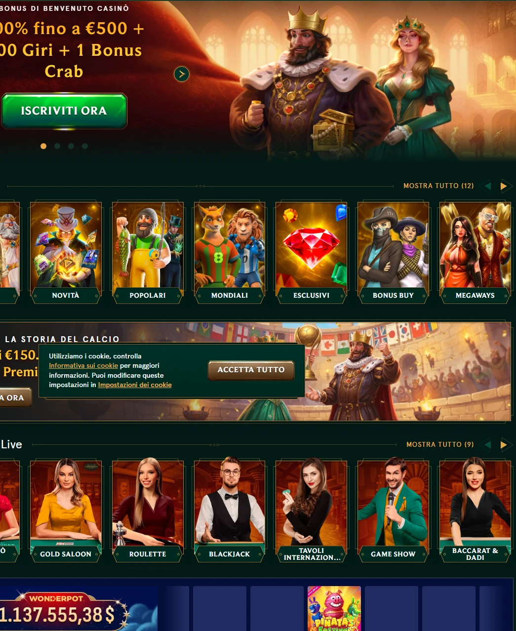 Registrazione Casinia Casino