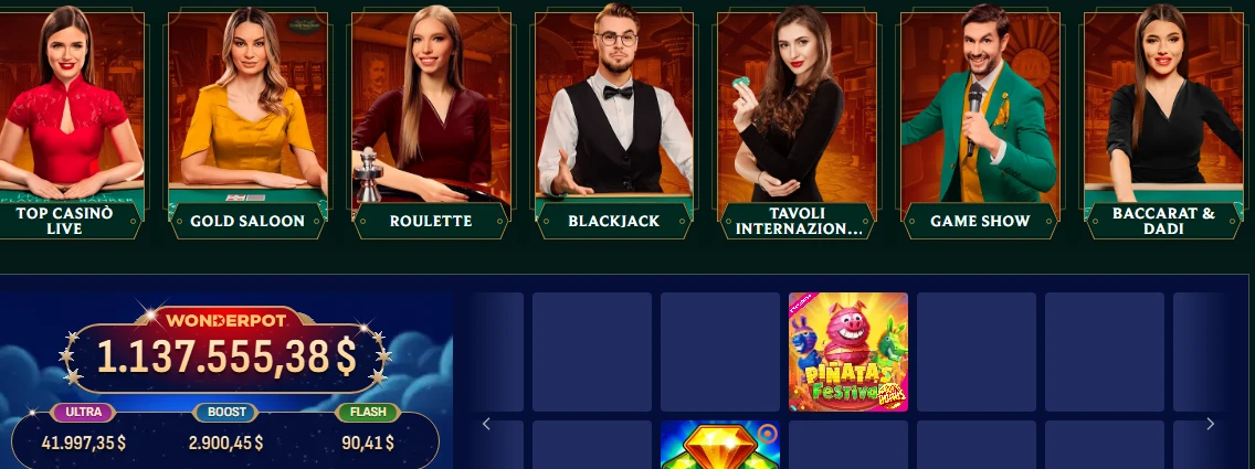 Giochi Casinia live dealer